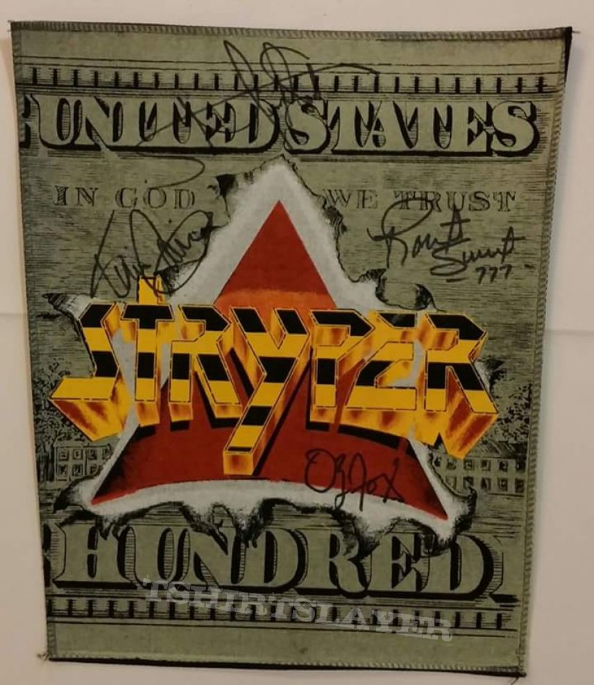 Stryper Back patch autographed by all 4 members 