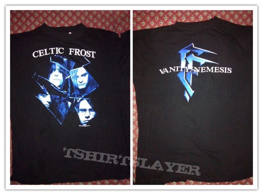 Fantastic Celtic frost vanity/nemesis shirt by noise int. 1991