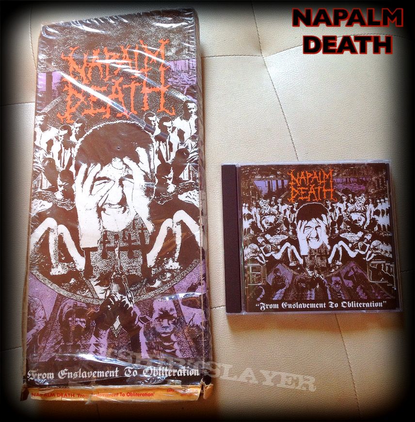 NAPALM DEATH longbox from eslavement to obliteration 