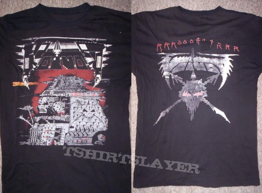 Two voivod rrroooaaarrr og shirts from noise int. 1990