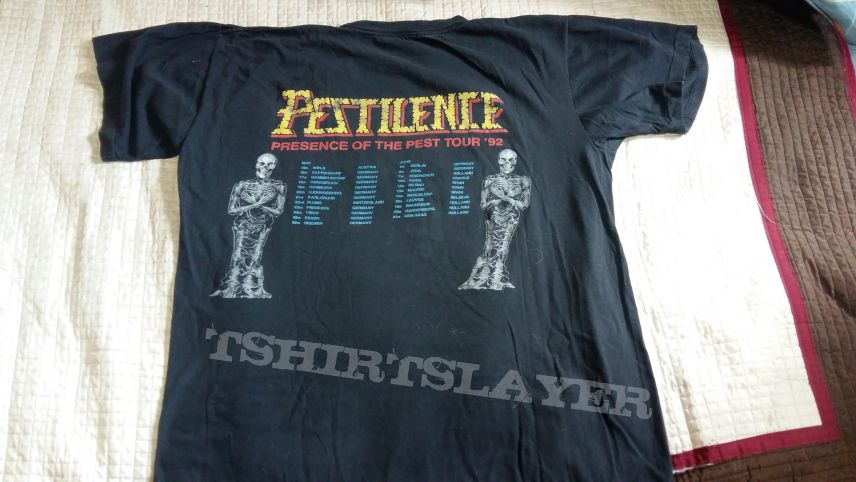 Pestilence OG vintage shirt testimony europe tour short sleeve