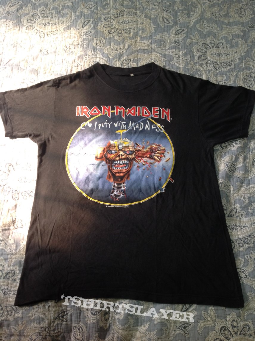 IRON MAIDEN can I play with madness 1988 shirt