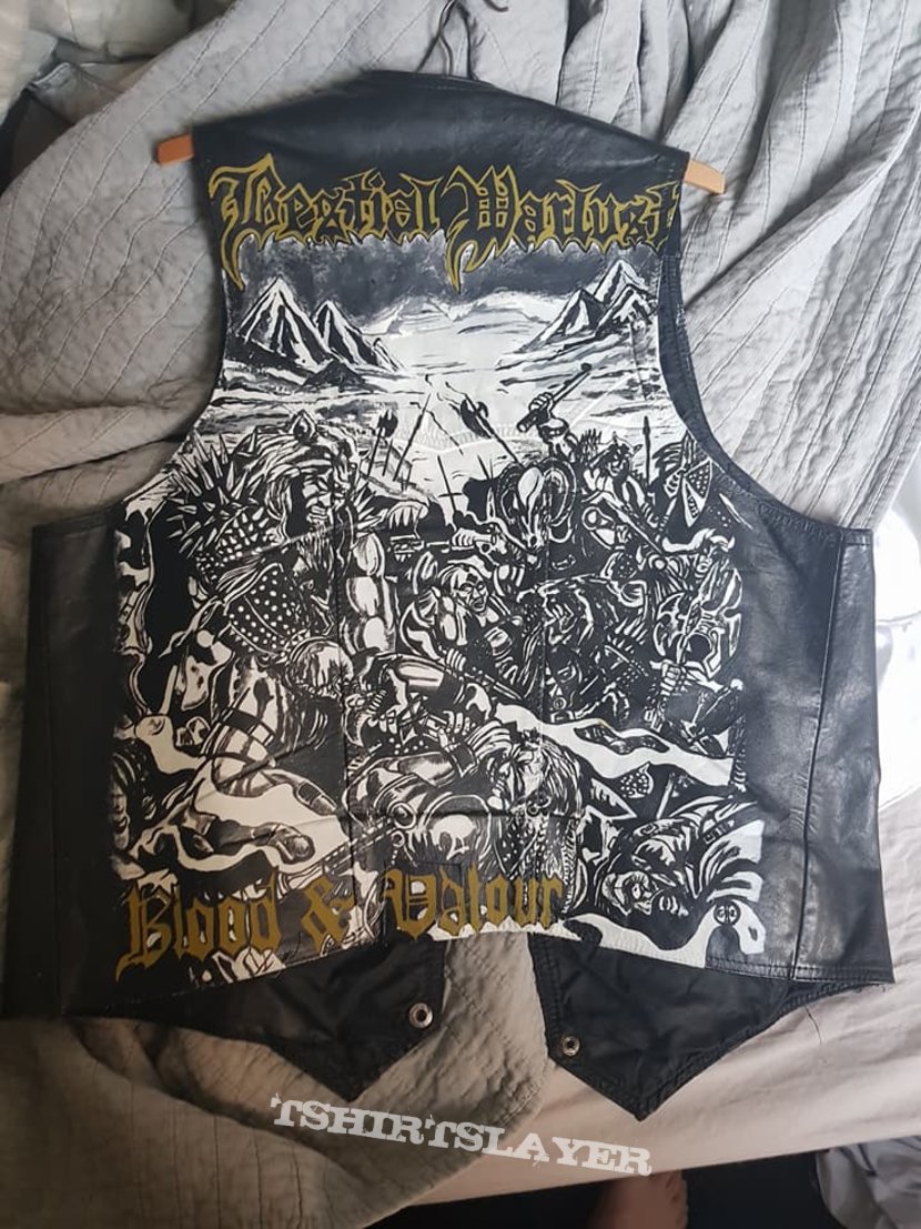 Bestial Warlust hand painted leather vest