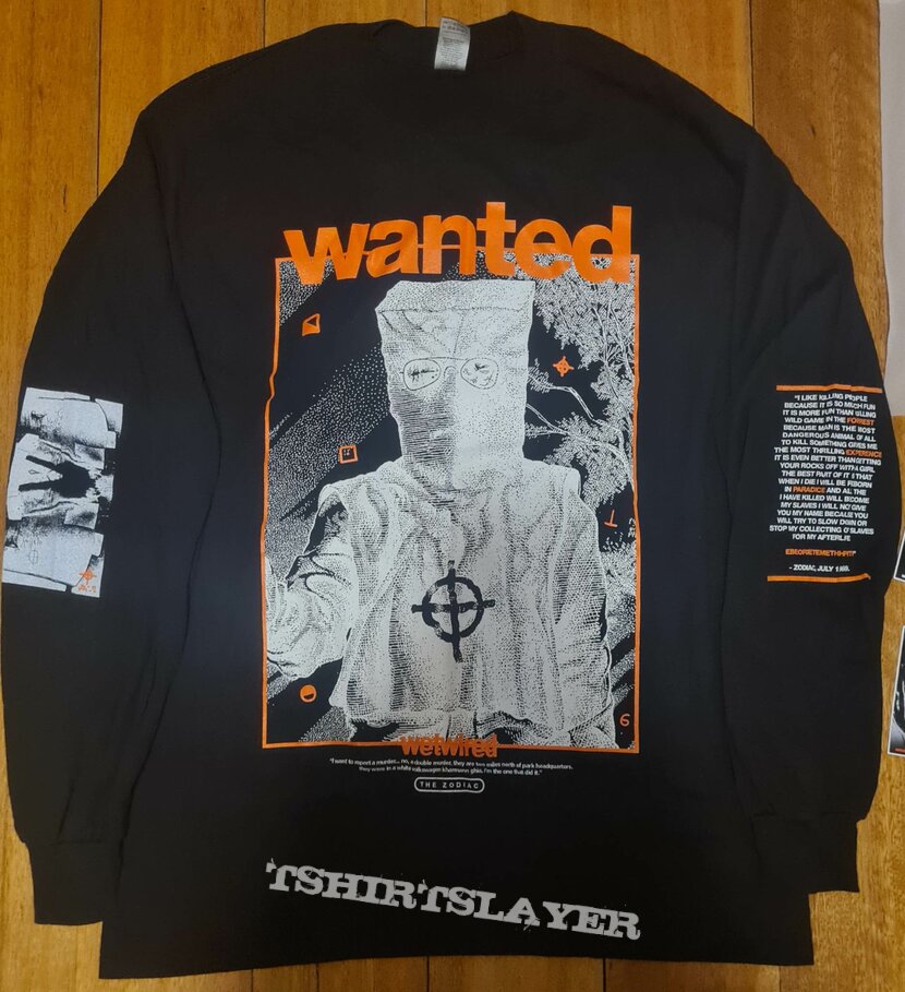 Wetwired &quot;Wanted - Zodiac&quot; true crime long sleeve