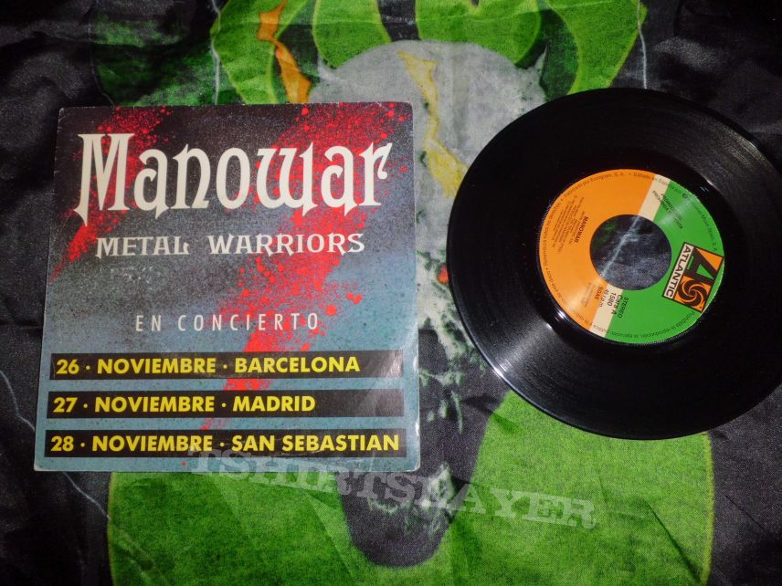 Single Manowar &quot;metal warriors&quot;. Spanish promo.