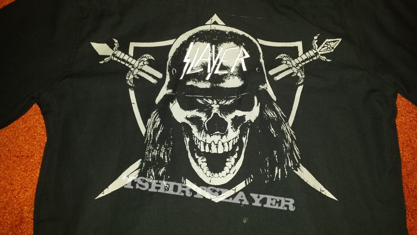 slayer nation work shirt with embossed buttons 