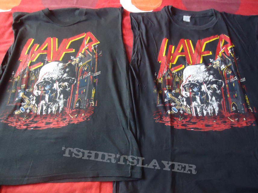 Slayer - World Sacrifice tour shirts 1988 - 1989