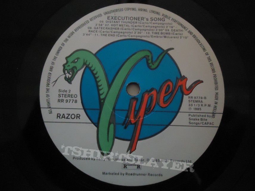 Razor - Executioner&#039;s Song LP