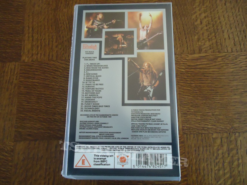 Nuclear Assault - Handle with Care European Tour &#039;89 vhs video