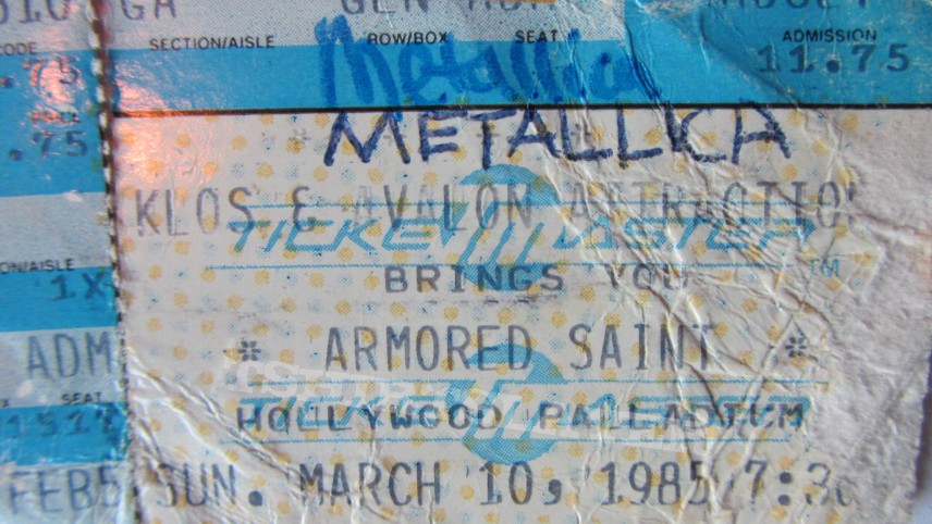 Metallica opened for Armored Saint Hollywood