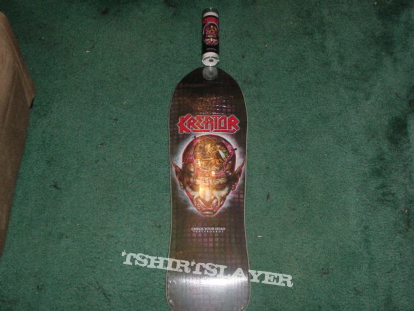Kreator - Coma of Souls official skateboard deck with candle
