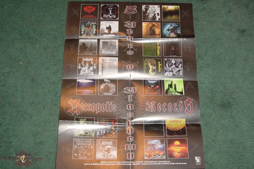 Dawn  cd collection with Necropolis Records poster ads 