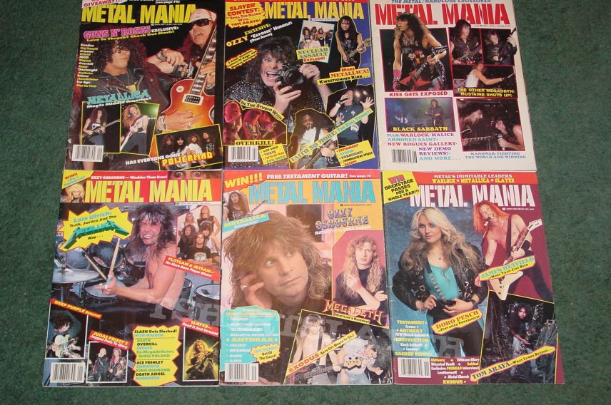 Celtic Frost Metal Mania magazine old issues