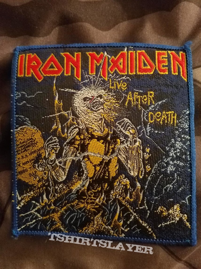 Iron Maiden - live after death blue border patch