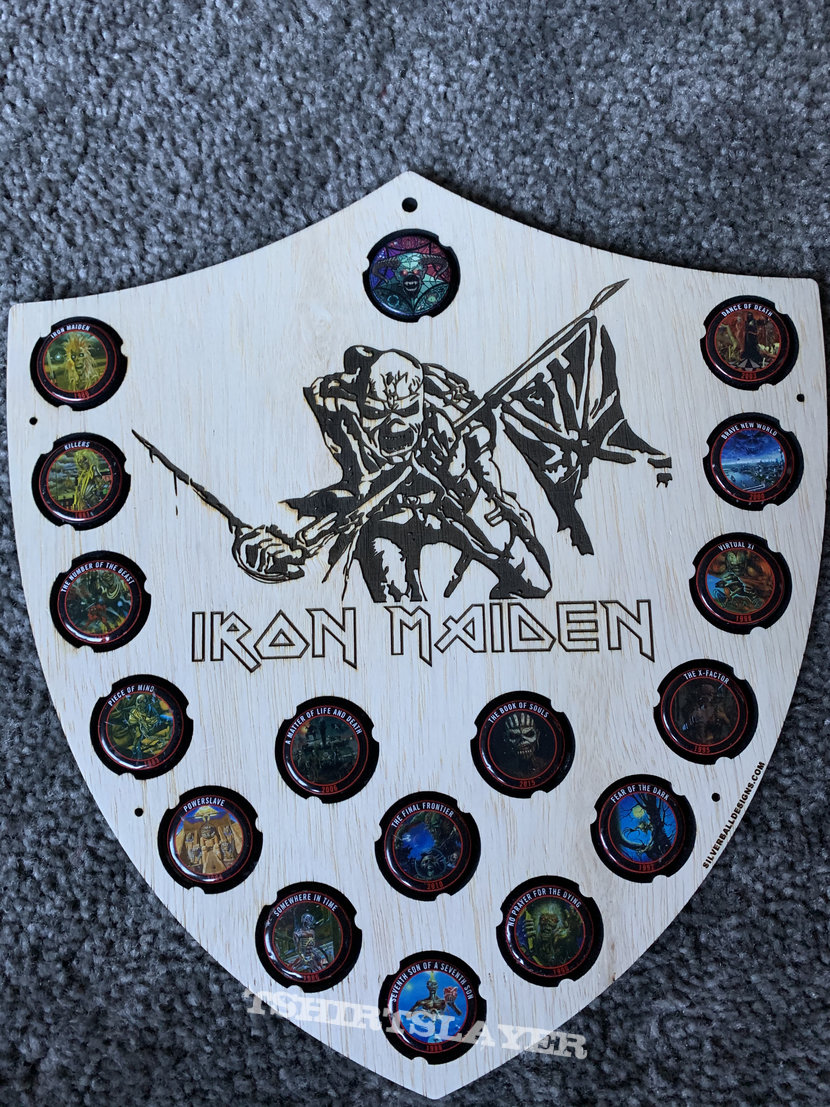 Iron Maiden - Beer cap display | TShirtSlayer TShirt and BattleJacket  Gallery