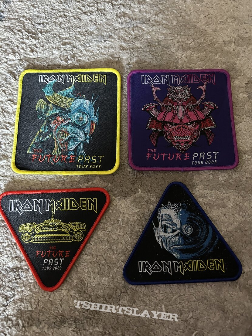 Iron Maiden the future past official tour patches