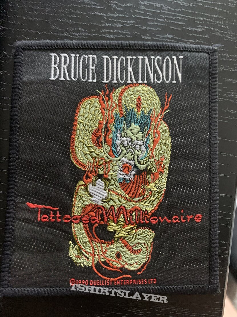 Bruce Dickinson tattooed millionaire patch