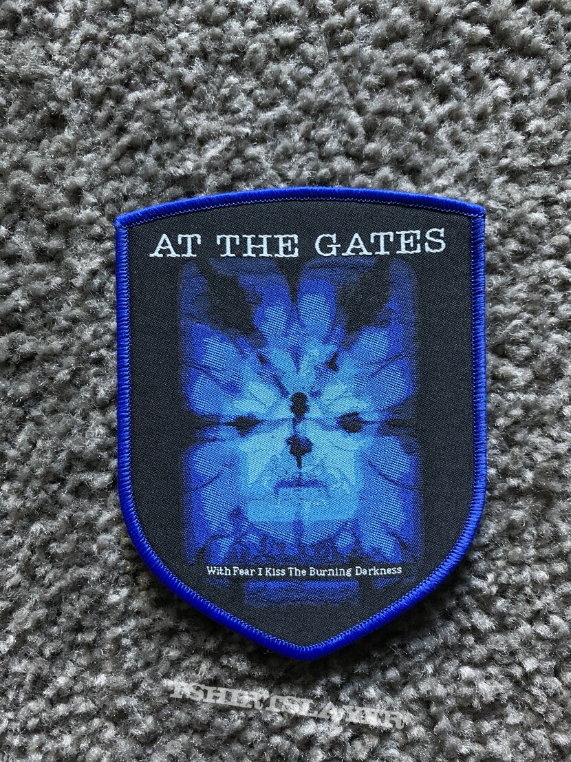 At the Gates - With Fear I kiss the burning darkness blue border patch