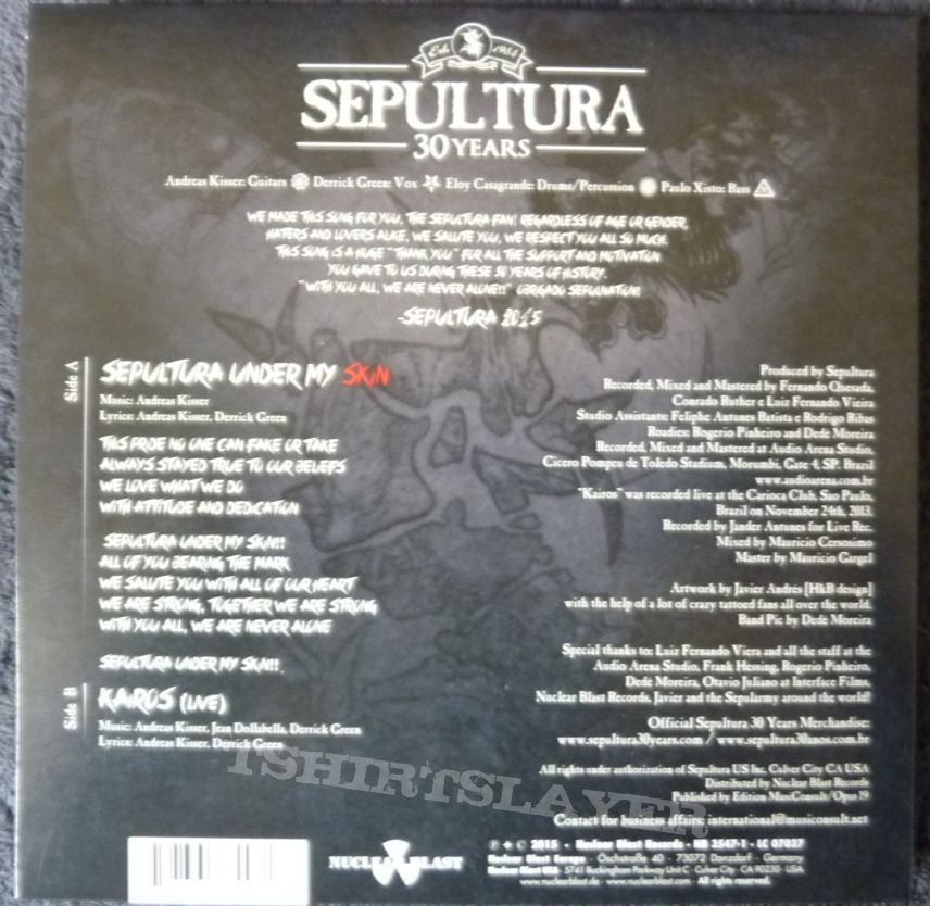 SEPULTURA  &quot;Sepultura Under My Skin&quot;   Extremely Lim.Ed. yelow+Green !!