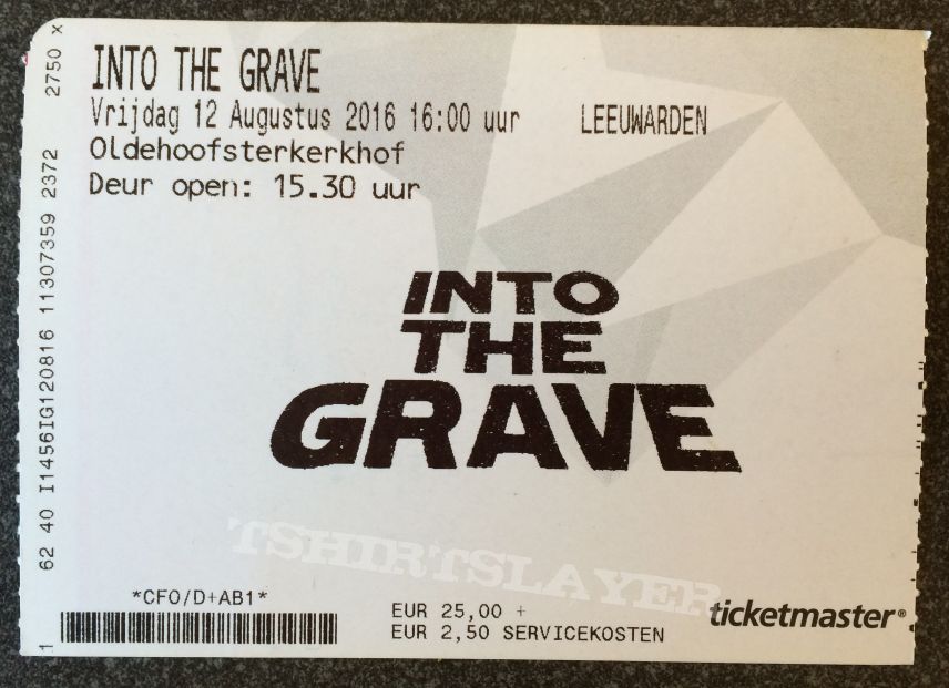 Slayer into the grave festival friday ticket 2016 aug 12th + 13th