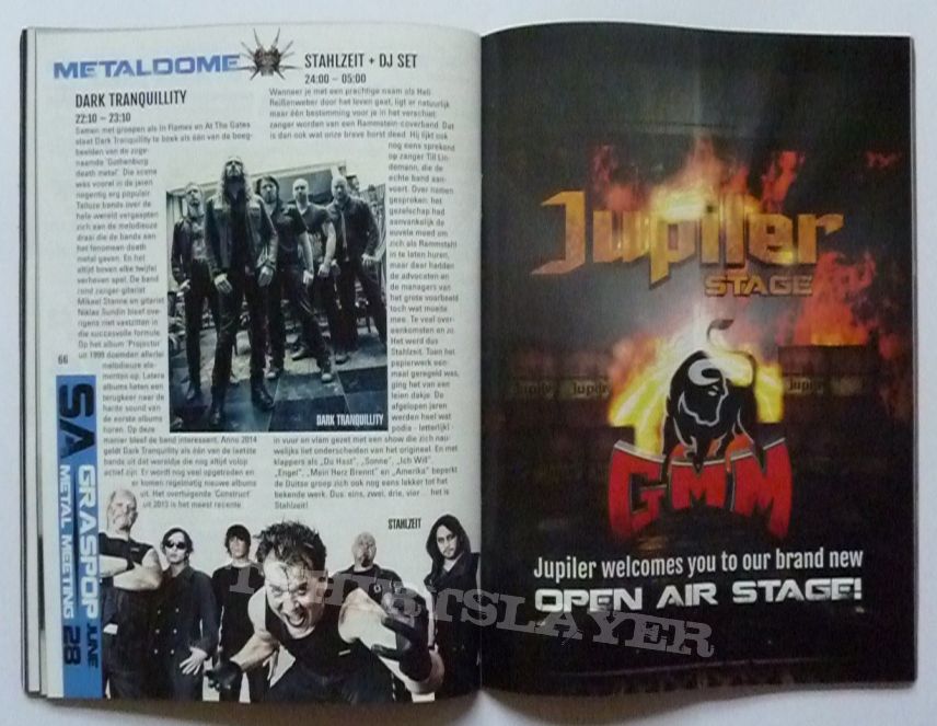 Avenged graspop metal meeting 2014 booklet