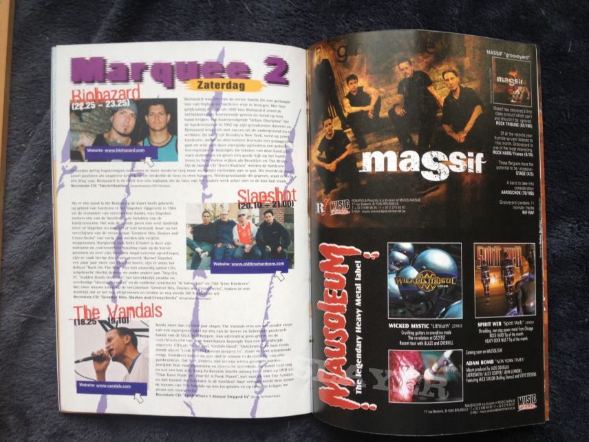 Slayer grasspop booklet Slayer grasspop booklet