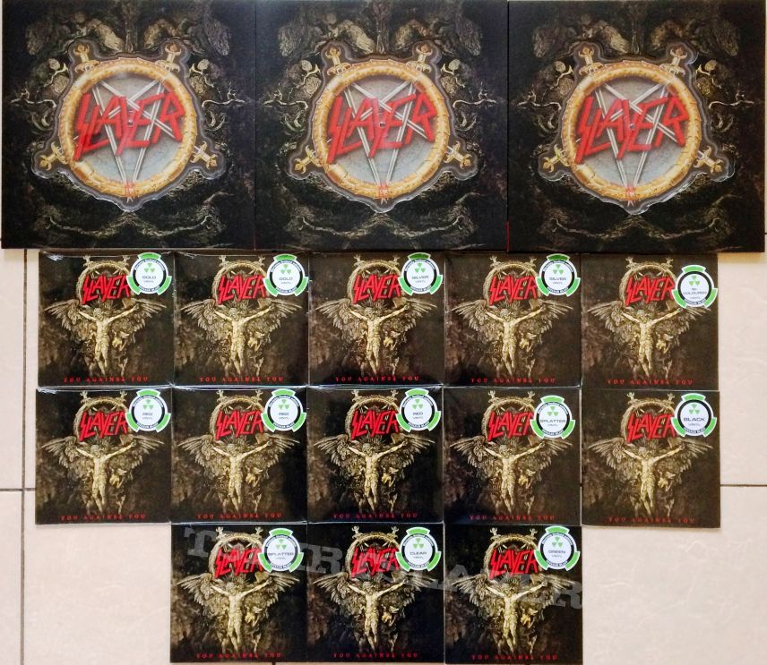 Slayer ‎– You Against You  Nuclear Blast ‎– NB 3775-1  Vinyl, 7&quot;, 45 RPM, Single, Limited Edition, Splatter Red with White 