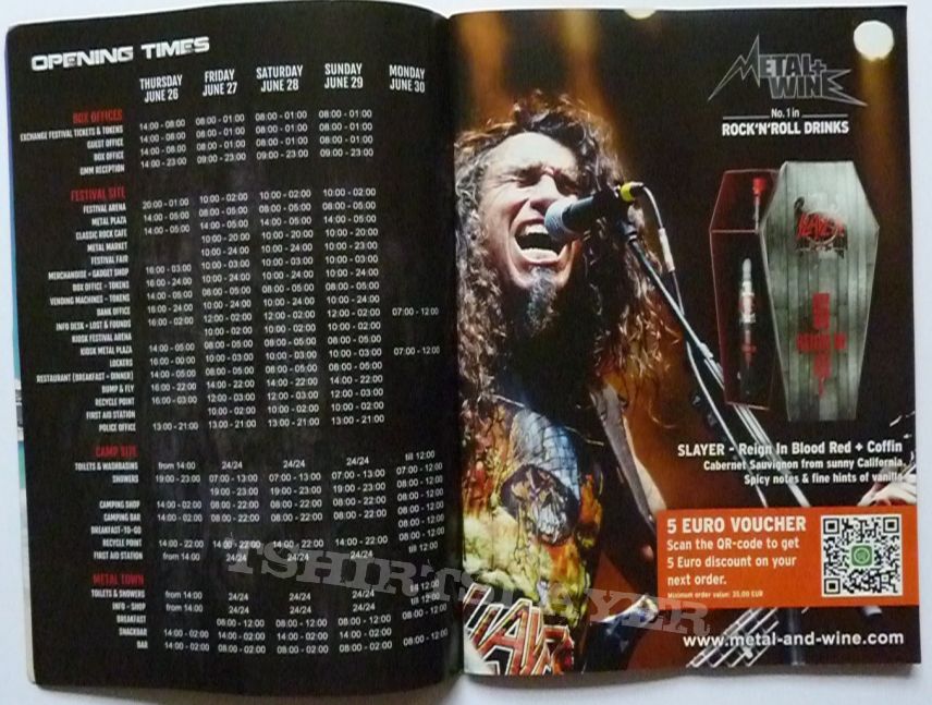 Avenged graspop metal meeting 2014 booklet