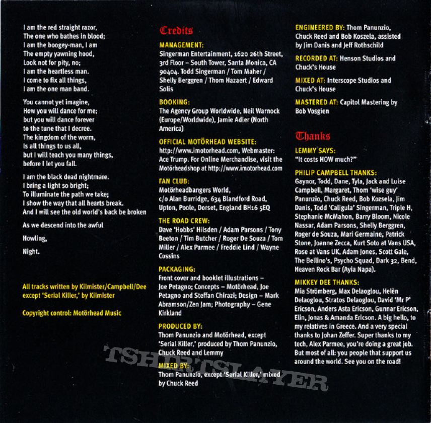 Motörhead ‎– Hammered/SPV 085-74062 CD/Album, Reissue, Repress  Country: Germany