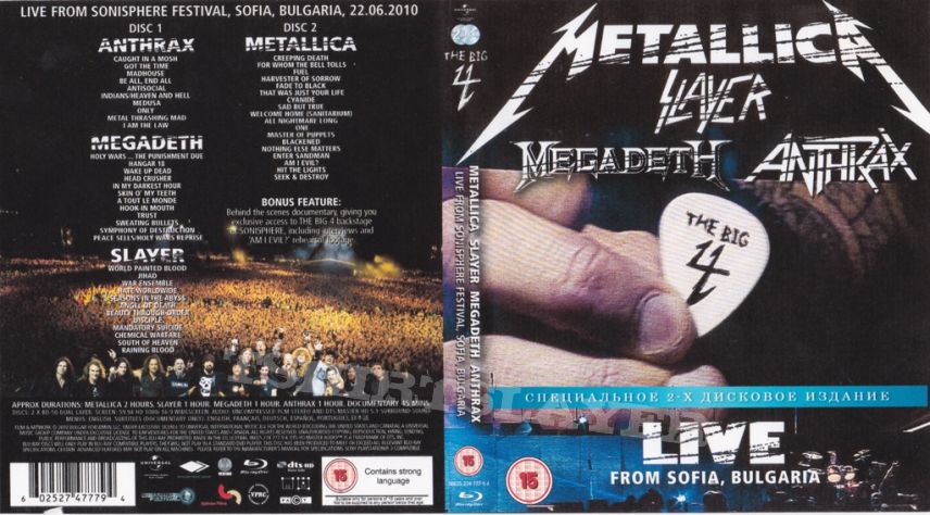 Metallica, Slayer, Megadeth &amp; Anthrax ‎– The Big 4: Live From Sofia, Bulgaria