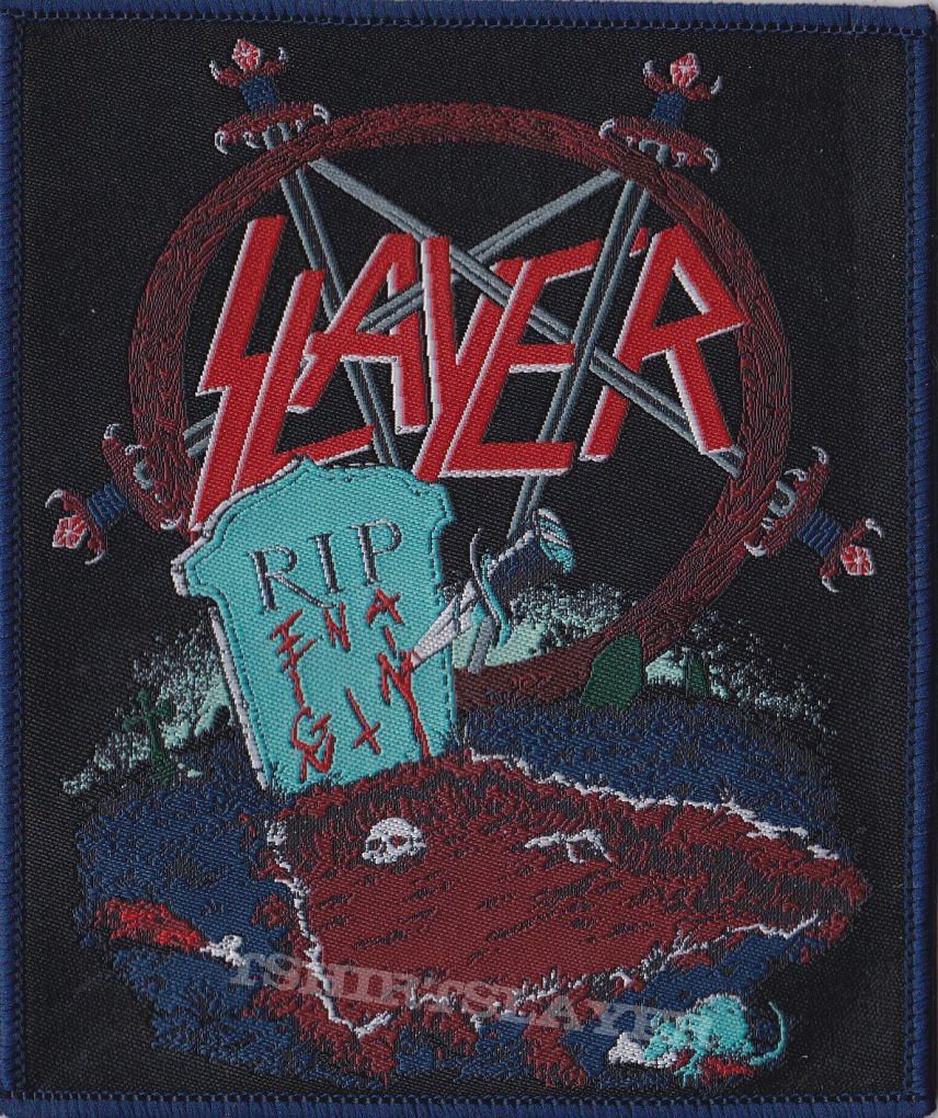 slayer reign in pain patch wit blue  rim  :limited edition