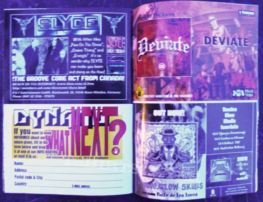 DYNAMO OPEN AIR 1997 $400 Suits, Amorphis, Backfire!, Coal Chamber, Cradle of Filth, Deviates, Dimmu Borgir, Discipline, Entombed, Exodus, Goddess of Desire, Helmet, I Against I, Karma to Burn, Keaton (artist), KoRn, Laberinto, Machine Head , Marilyn Mans