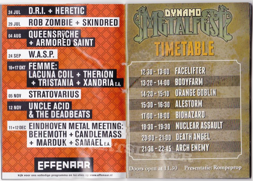Arch Enemy dynamo metalfest festival catalog 18-07-2015