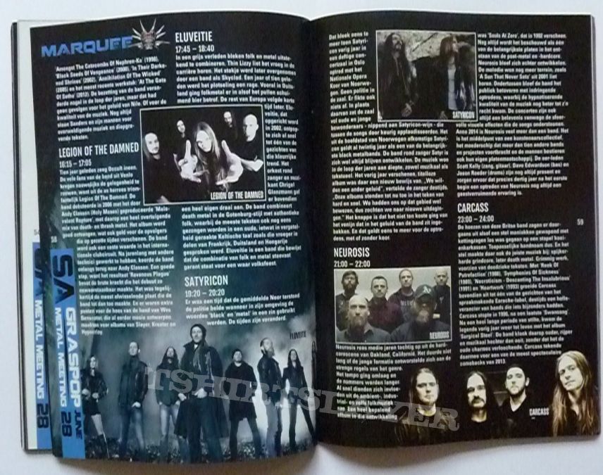 Avenged graspop metal meeting 2014 booklet