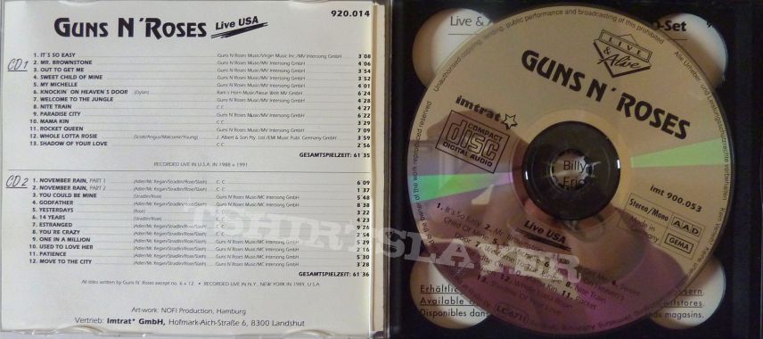 Guns N&#039; Roses ‎– Live USA  ‎– 920.014