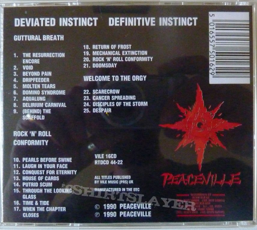 Deviated Instinct ‎– Definitive Instinct VILE 16CD