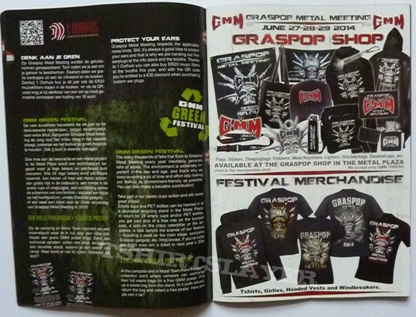 Avenged graspop metal meeting 2014 booklet