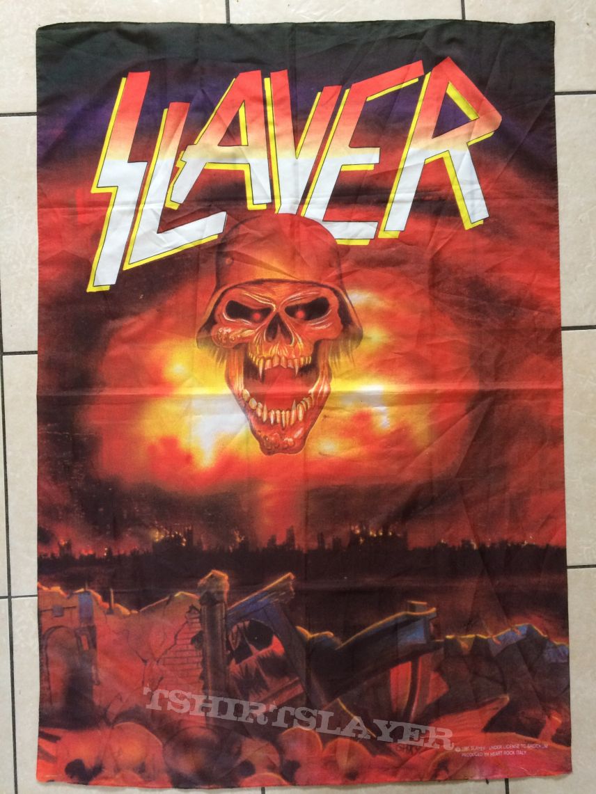  slayer flag under licence to brockum produced by heart rock italy