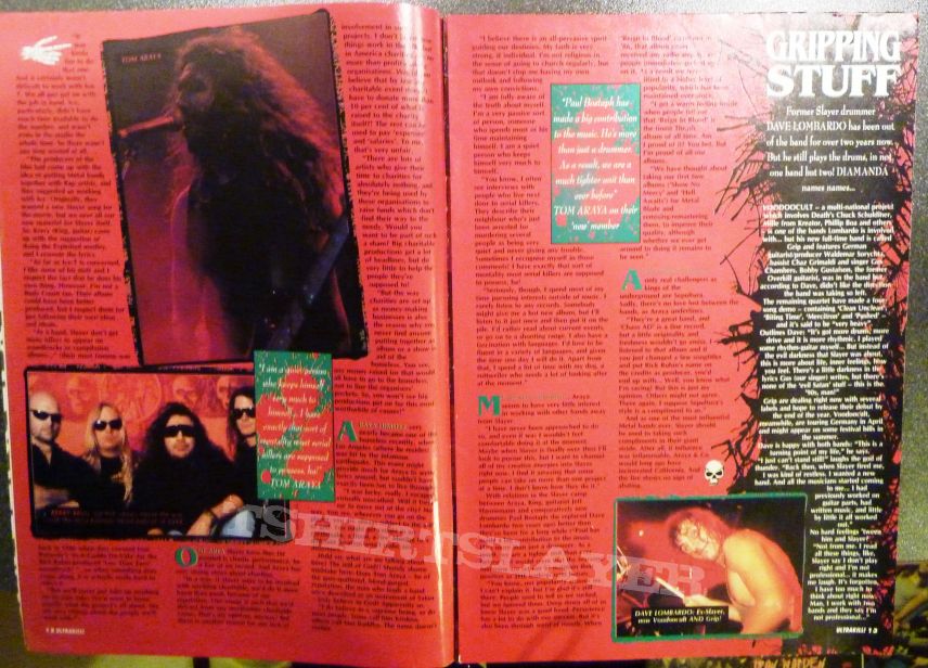 slayer vintage 80&#039;thies and 90&#039;thies complete magazines 