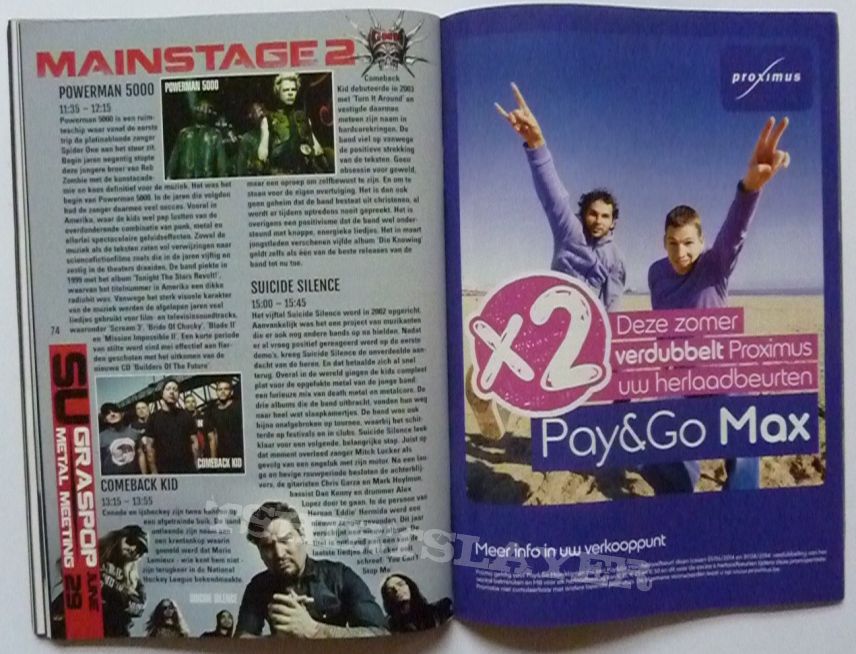 Avenged graspop metal meeting 2014 booklet