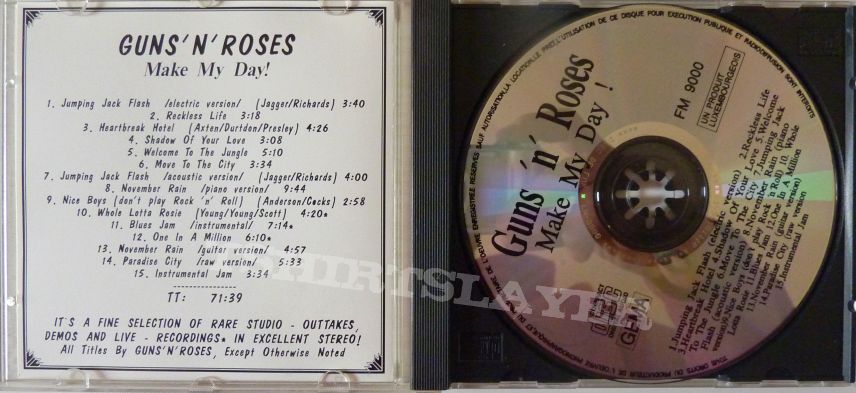 Guns N' Roses ‎– Make My Day ‎– FM 9000 | TShirtSlayer TShirt and  BattleJacket Gallery