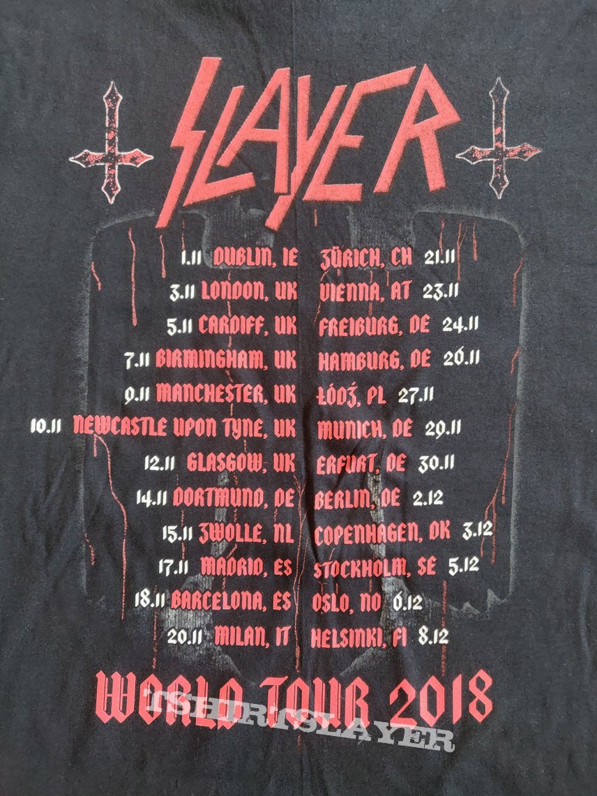 Slayer 2018 tour shirt eagle 