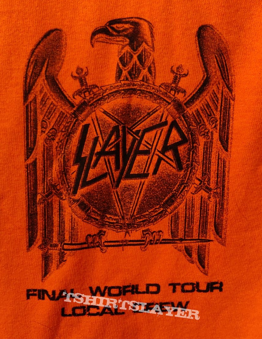 Slayer worker tour shirt 2018 orange