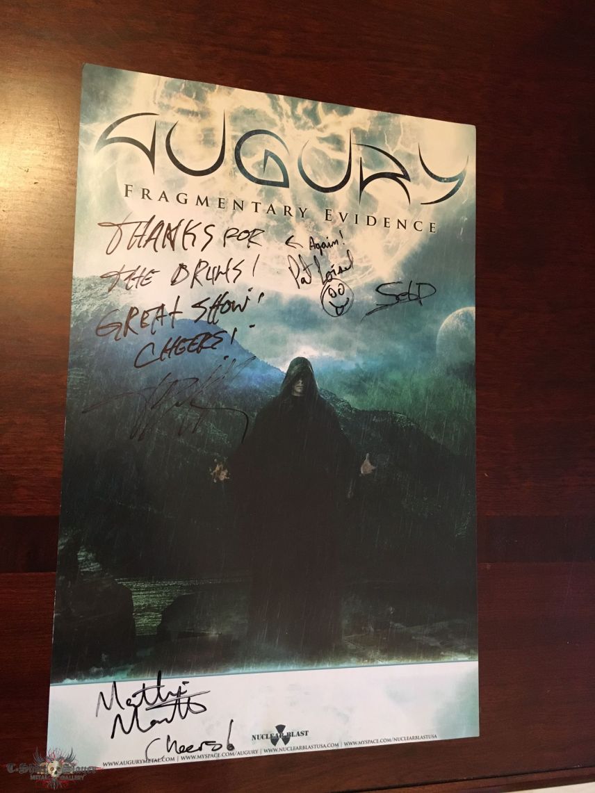 Augury &quot;Fragmentary Evidence&quot; Singed Promo Poster