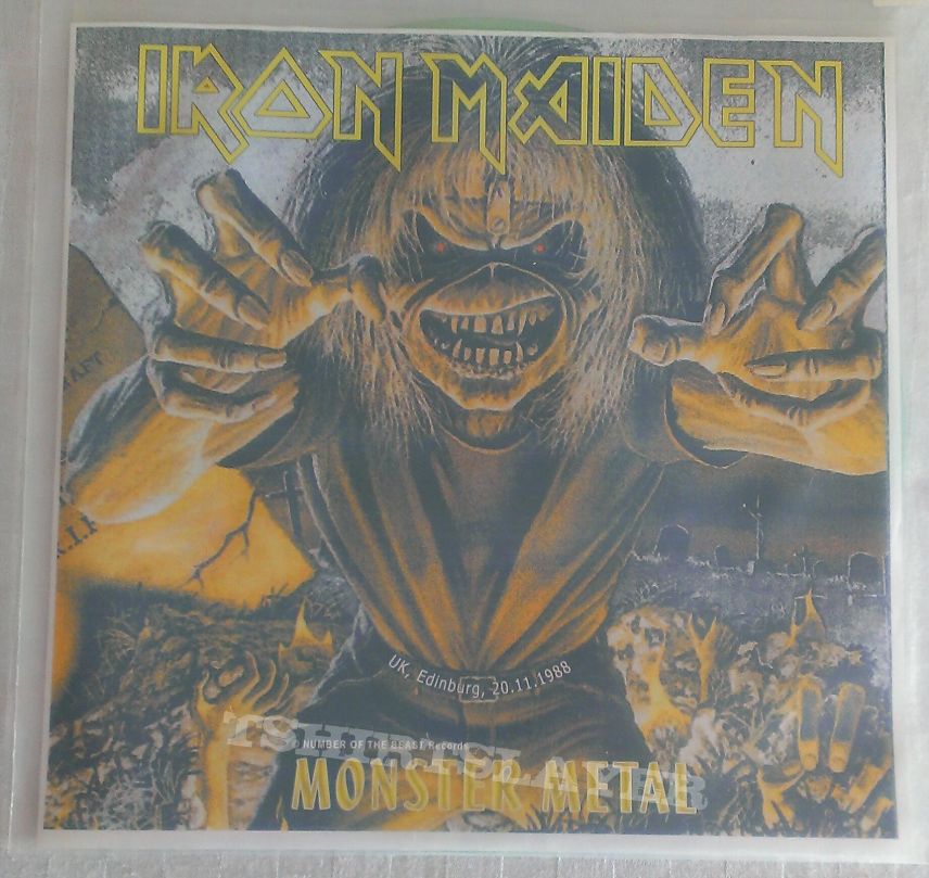 Iron Maiden live lp 1988 green promo vinyl