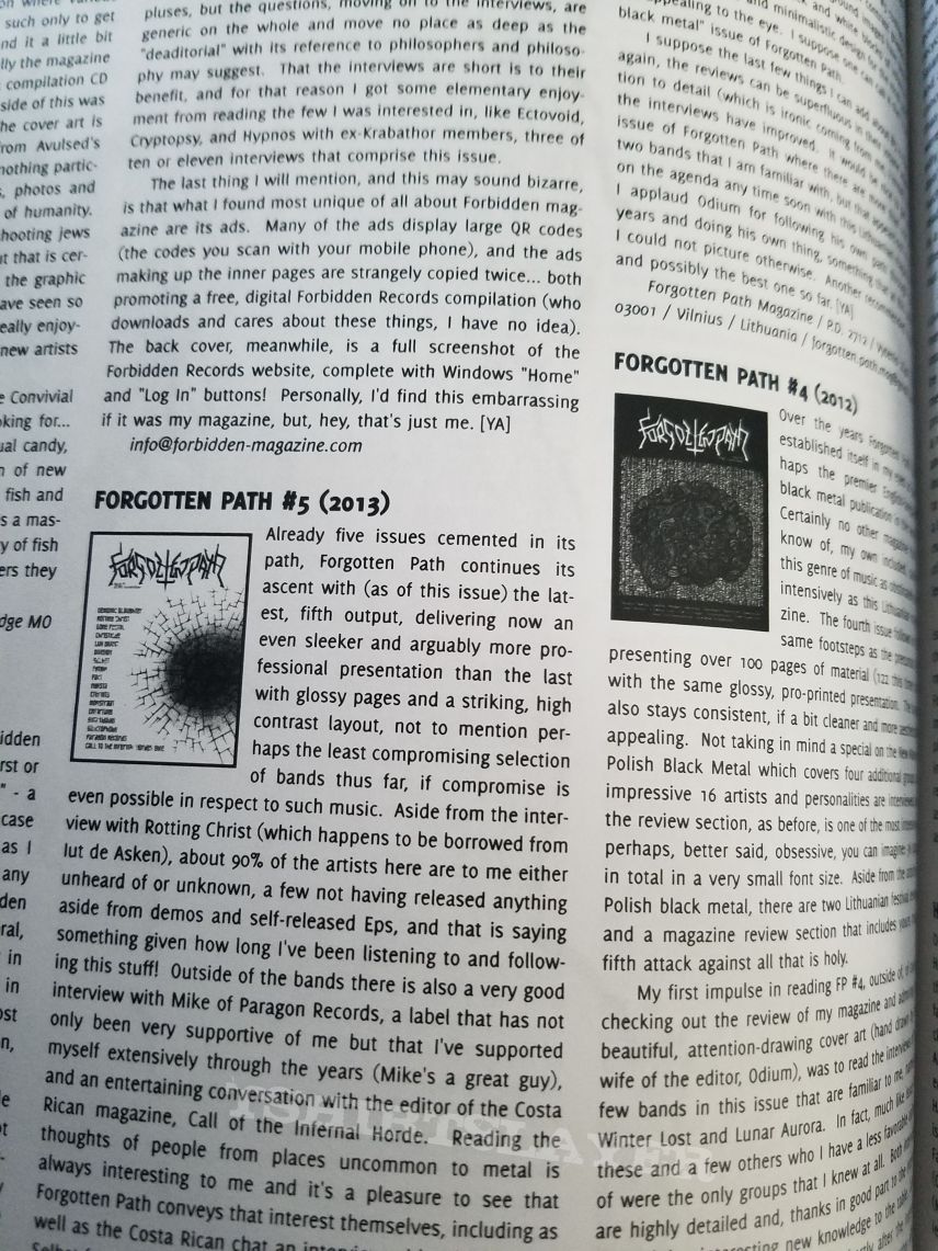 Blut Aus Nord Issues six and seven of The Convivial Hermit.   