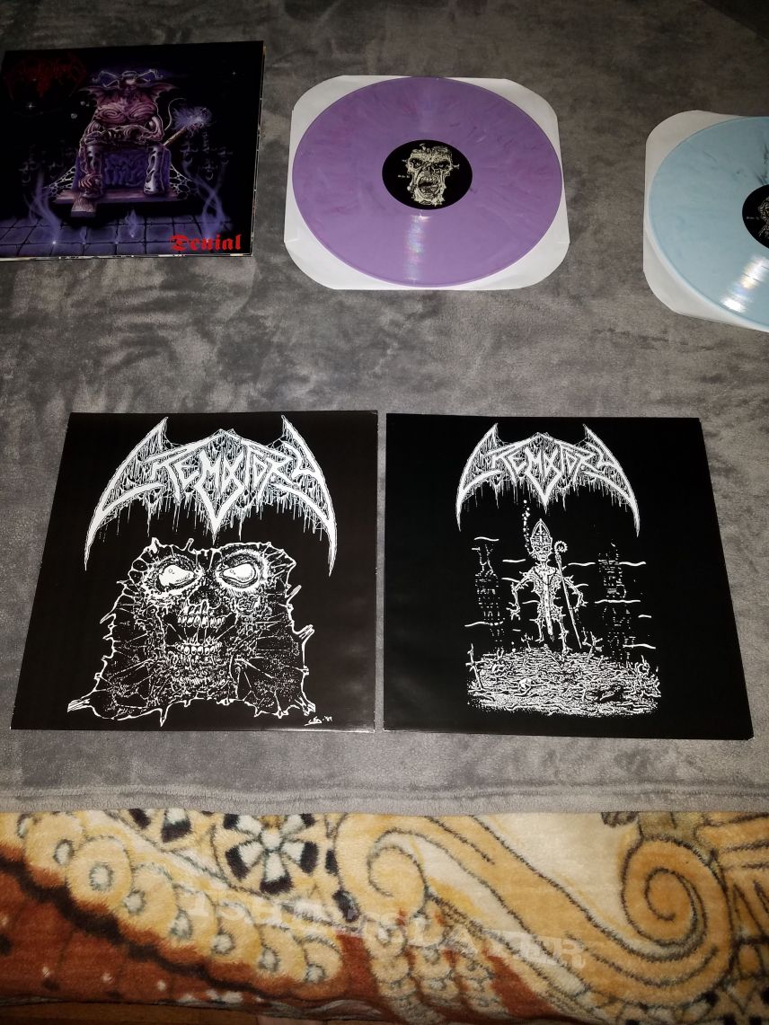 2015 Necroharmonic/Morbid Wrath gatefold reissue of Crematory&#039;s Denial on 12&quot; lavender &amp; light blue vinyl.   