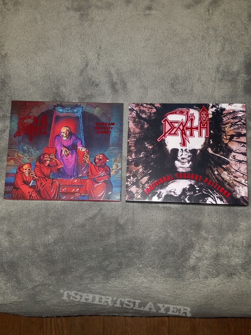 Remastered &amp; repackaged Relapse reissues of Death&#039;s Scream Bloody Gore &amp; Individual Thought Patterns.