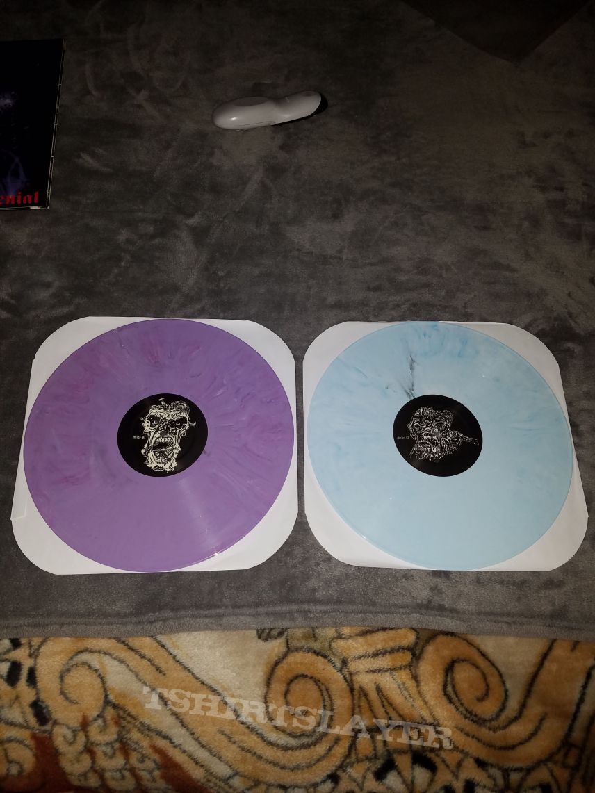 2015 Necroharmonic/Morbid Wrath gatefold reissue of Crematory&#039;s Denial on 12&quot; lavender &amp; light blue vinyl.   
