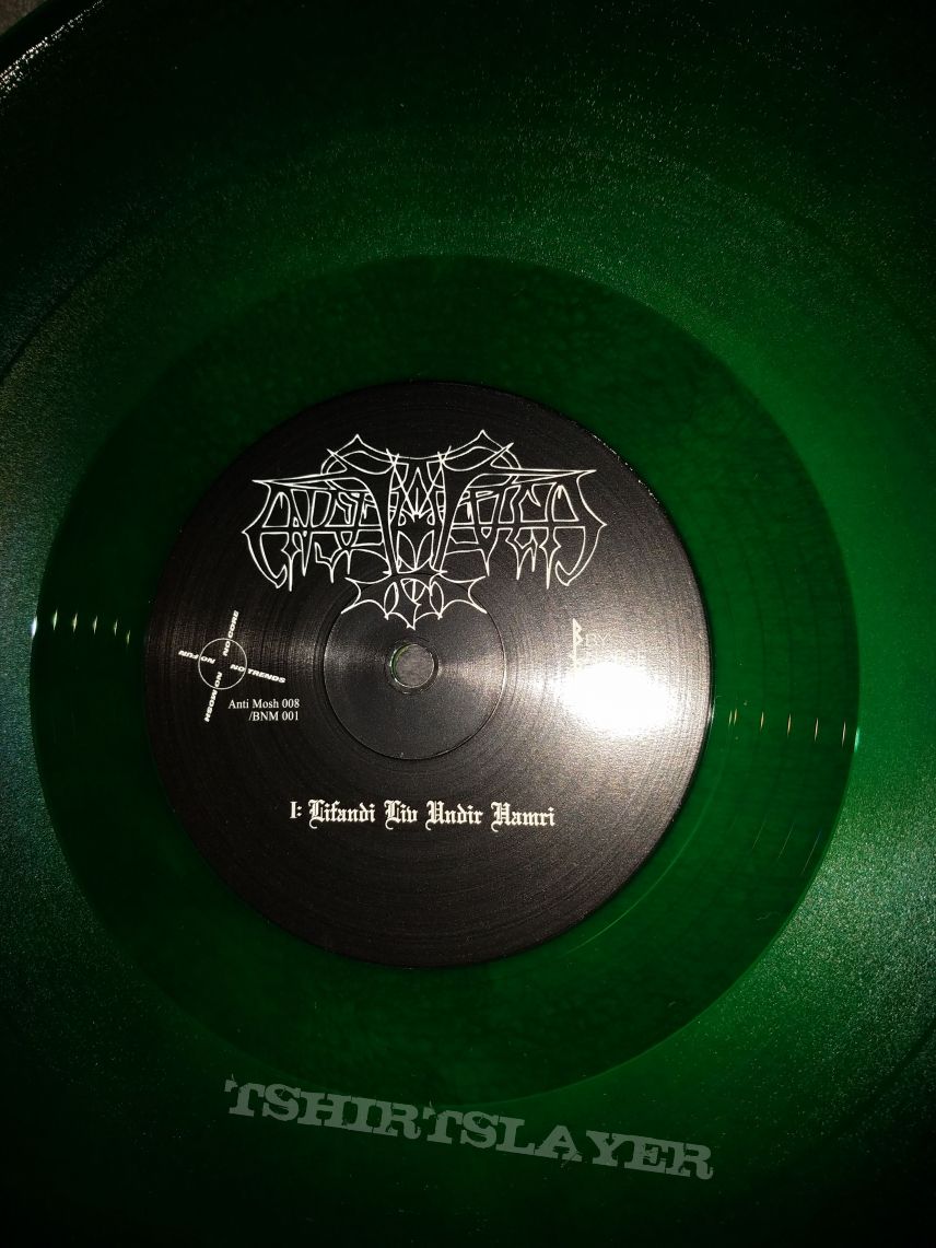 Enslaved Official 2016 gatefold transparent green double vinyl Norse Music reissue of Vikingligr Veldi.